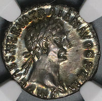 98 NGC MS Trajan Roman Empire Denarius Abundantia Mint State (21120402C)