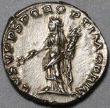 103 Trajan Roman Empire XF Denarius Felicitas SPQR Optimo Principc (20042606R)