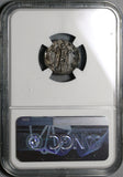 103 NGC AU Trajan Roman Empire Denarius Victory Unpublished Portrait with Aegis (20072201C)