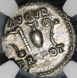 70 NGC Ch AU Vespasian Roman Empire Denarius Religious Ceremony Implements (20060201C)