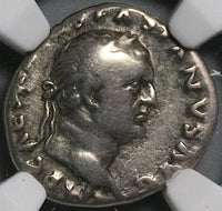 69 NGC F Vespasian Titus Domitian Dynastic Denarius Roman Empire (23022803C)