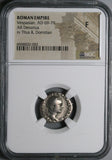 69 NGC F Vespasian Titus Domitian Dynastic Denarius Roman Empire (23022803C)