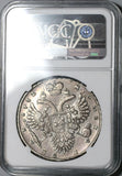 1732 NGC VF Det  Anna Russia Rouble Imperial Czarina Silver Crown Coin (19121601C)