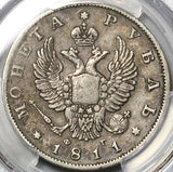 1811 СПБ ФГ PCGS VF 30 Russia Rouble Alexander I Imperial Czar Silver Coin (22080601C)