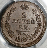 1815/3-EM HM PCGS AU 58 Russia 2 Kopek Alexander I Coin Bit-355 (20071804C)