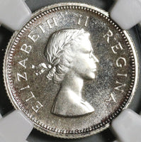1956 NGC PF 66  South Africa Proof 1 Shilling Silver Coin 1.7k (21012801C)
