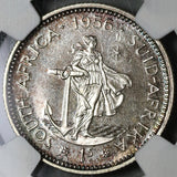 1956 NGC PF 66  South Africa Proof 1 Shilling Silver Coin 1.7k (21012801C)