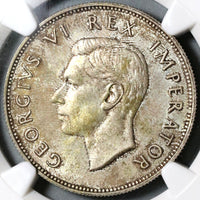 1947 NGC PF 63 South Africa Proof 2 1/2 Shillings 1/2 Crown Silver Coin (19100903C)
