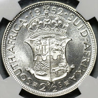 1952 NGC PF 66 South Africa Proof 2 1/2 Shillings 1/2 Crown George VI Coin (20120703C)