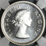 1954 NGC PF 65 South Africa Proof 2 1/2 Shillings 1/2 Crown Silver Coin (19100905C)