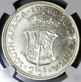 1960 NGC PF 65 South Africa Proof 2 1/2 Shillings 1/2 Crown Silver Coin (19100906C)