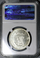 1960 NGC PF 65 South Africa Proof 2 1/2 Shillings 1/2 Crown Silver Coin (19100906C)