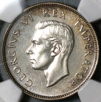 1947 NGC PF 65 South Africa Proof 2 Shillings Florin Silver Coin Mintage 2,600 (19100702C)