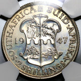 1947 NGC PF 65 South Africa Proof 2 Shillings Florin Silver Coin Mintage 2,600 (19100702C)