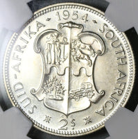 1954 NGC PF 65 South Africa Proof 2 Shillings Florin Silver Coin Mintage 3,150 (19100704C)