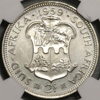 1959 NGC PF 66  South Africa Proof 2 Shillings Silver 900 Coins (21012803C)