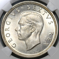 1948 NGC MS 64 South Africa 5 Shillings Springbok Silver Crown Coin (19101003C)