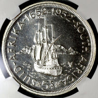1952 NGC PF 66 South Africa 5 Shillings Capetown Silver Proof Coin (19101102C)