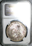 1954 NGC MS 63 South Africa 5 Shillings Springbok Silver 10K Coin (19101104C)