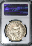 1955 NGC MS 63 South Africa 5 Shillings Elizabeth II Springbok Silver Crown 40K Coin (21012806C)