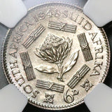 1948 NGC PF 66 South Africa Silver 6 Pence George VI Proof Coin (21012204C)