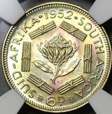 1952 NGC PF 66 South Africa Silver 6 Pence Proof George VI Coin (21012205C)