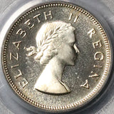 1954 PCGS PR 67 South Africa 6 Pence Gem Proof Protea Flower Silver Coin (23032603C)