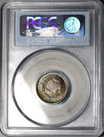 1955 PCGS PR 67 South Africa 6 Pence Gem Proof Protea Flower Silver Coin (23032604C)