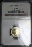 1959 NGC PF 65 South Africa 6 Pence Proof Elizabeth II RARE Coin (22051702C)