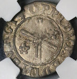 1542 NGC VF 20 Mary Queen Scots Scotland Bawbee Thistle Silver Coin (22010503D)