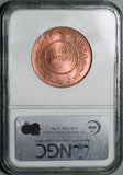 1950 NGC MS 66 Somalia 10 Centesimi Elephant AH 1369 BU Coin (21051503C)