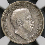 1910 NGC XF 40 Italian Somaliland 1/4 Rupia Italy Colonial Silver Coin (18123003C)