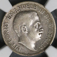 1910 NGC XF 40 Italian Somaliland 1/4 Rupia Italy Colonial Silver Coin (18123003C)