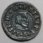 1664 Spain 16 Maravedis King Philip IIII Segovia Mint XF Copper Coin (23112304R)