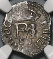 1610-B NGC XF 40 Spain 1/2 Real Philip III Seville Mint Mongram Cob Silver Coin POP 1/0 (20051502C)