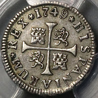 1749-M PCGS XF 45 Spain 1/2 Real Ferdinand VI Madrid Mint Silver Coin POP 1/0 (22112102C)