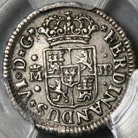 1749-M PCGS XF 45 Spain 1/2 Real Ferdinand VI Madrid Mint Silver Coin POP 1/0 (22112102C)