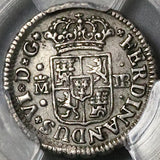 1749-M PCGS XF 45 Spain 1/2 Real Ferdinand VI Madrid Mint Silver Coin POP 1/0 (22112102C)