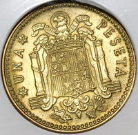 1953(60) NGC MS 66 Spain 1 Peseta Mint State Coin POP 5/0 (20021502C)