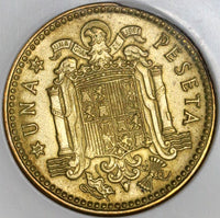 1953(60) NGC MS 66 Spain 1 Peseta Mint State Coin POP 5/0 (20021502C)