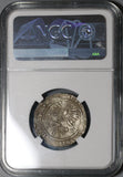 1474 NGC AU 53 Spain Ferdinand Isabella 1 Real Columbus Seville Mint Hammered Silver Coin (20012403C)