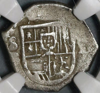 1609-B NGC AU 53 Spain 1 Real Seville Philip III Cob Silver Coin POP 1/0 (20051503C)