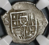 1609-B NGC AU 53 Spain 1 Real Seville Philip III Cob Silver Coin POP 1/0 (20051503C)