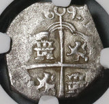 1609-B NGC AU 53 Spain 1 Real Seville Philip III Cob Silver Coin POP 1/0 (20051503C)