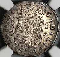 1721-M NGC Spain 1 Real VF Philip V Madrid Mint VF Silver Coin (23022402C)