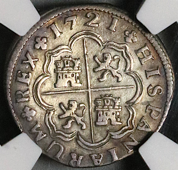 1721-M NGC Spain 1 Real VF Philip V Madrid Mint VF Silver Coin (23022402C)