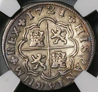1721-M NGC Spain 1 Real VF Philip V Madrid Mint VF Silver Coin (23022402C)