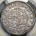 1726 PCGS AU 55 Spain 1 Real Philip V Segovia Mint Silver Coin (20060304C)
