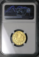 1814/3-M NGC AU 53 Spain 2 Escudos Ferdinand VII Madrid Military Bust Gold Coin (22052301D)