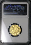 1814/3-M NGC AU 53 Spain 2 Escudos Ferdinand VII Madrid Military Bust Gold Coin (22052301D)